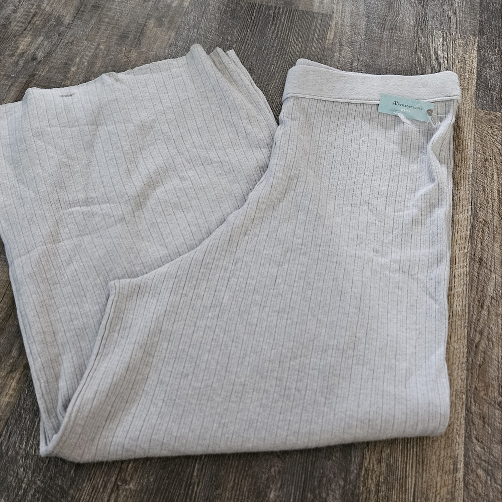 Anthropologie x daily practice plus ribbed knit wide leg pants